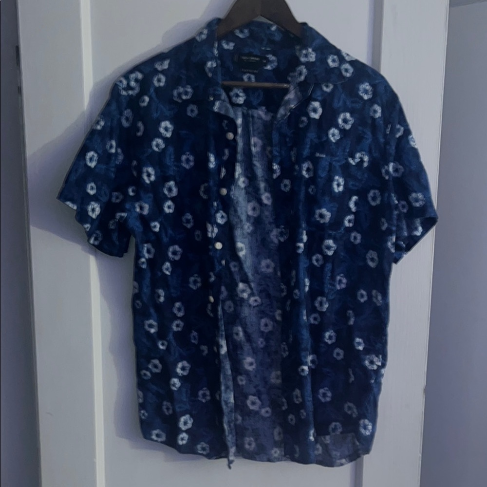 Lucky Brand - Floral Blue Button Down